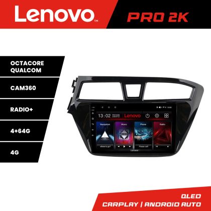 Navigatie Hyundai i20 2015-2018 Lenovo Kit-517 8 core QLED 2K 4+64 360 Android Waze USB Navigatie Internet Youtube Radio