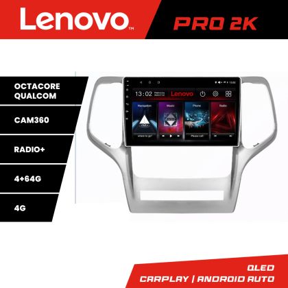 Navigatie Jeep Gran Cherokee 2011-2013 Lenovo Kit-GRCHE 8 core QLED 2K 4+64 360 Android Waze USB Navigatie Internet Youtube Radio