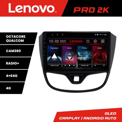 Navigatie Opel Karl 2017- Lenovo Kit-karl 8 core QLED 2K 4+64 360 Android Waze USB Navigatie Internet Youtube Radio