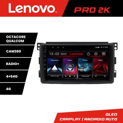 Navigatie Smart 2005-2010 Lenovo Kit-SMART05 8 core QLED 2K 4+64 360 Android Waze USB Navigatie Internet Youtube Radio