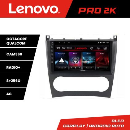 Navigatie Mercedes Clasa C W203 facelift Lenovo Kit-093 cu Android Radio Bluetooth Internet 8 core QLED 2K 8+256 360GB