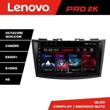 Navigatie Suzuki Swift 2010-2017 Lenovo Kit-179 8 core QLED 2K 8+256 360 Android Waze USB Navigatie Internet Youtube Radio