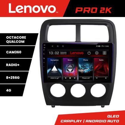 Navigatie Dodge Caliber 2010-2012 Lenovo Kit-CALIBER 8 core QLED 2K 8+256 360 Android Waze USB Navigatie Internet Youtube Radio