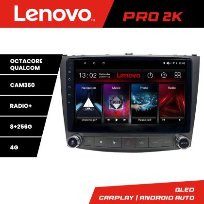 Navigatie Lexus IS 2005-2011 Lenovo Kit- IS 8 core QLED 2K 8+256 360 Android Waze USB Navigatie Internet Youtube Radio