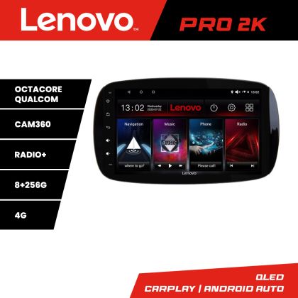 Navigatie Smart For Two 2015- Lenovo Kit-Smart15 8 core QLED 2K 8+256 360 Android Waze USB Navigatie Internet Youtube Radio