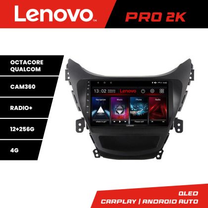 Navigatie Hyundai Elantra 2011-2013 Lenovo Kit-092 8 core QLED 2K 12+256 360 Android Waze USB Navigatie Internet Youtube Radio