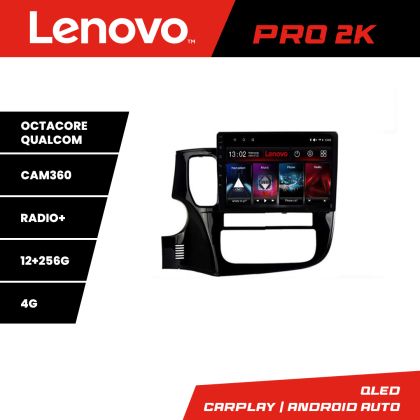 Navigatie Mitsubishi Outlander 2014- Lenovo Kit-1230 8 core QLED 2K 12+256 360 Android Waze USB Navigatie Internet Youtube Radio