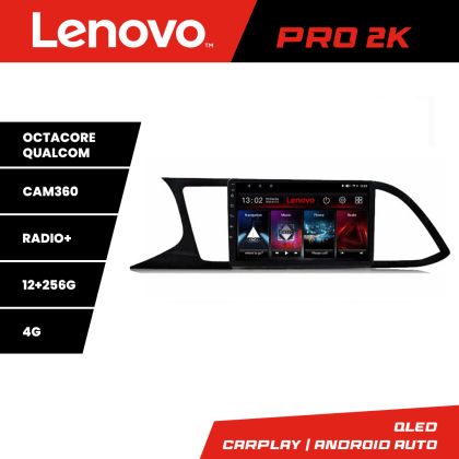 Navigatie Seat Leon MIB Quad Core Lenovo Kit-306 8 core QLED 2K 12+256 360 Android Waze USB Navigatie Internet Youtube Radio