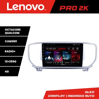 Navigatie Kia Sportage 2016-2018 Lenovo Kit-567 8 core QLED 2K 12+256 360 Android Waze USB Navigatie Internet Youtube Radio