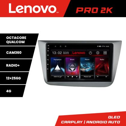 Navigatie Seat Leon 2005-2012 Lenovo Kit-leon05 8 core QLED 2K 12+256 360 Android Waze USB Navigatie Internet Youtube Radio