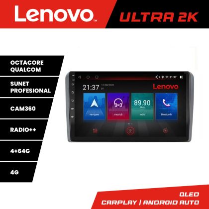 Navigatie Audi A3 8P Quad Core Lenovo Kit-049 8 core QLED Qualcomm 4+64 360 Android Waze USB Navigatie Internet Youtube Radio