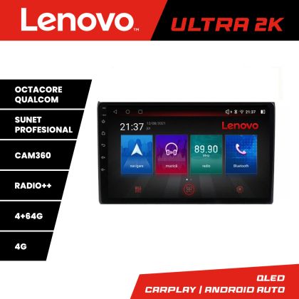 Navigatie Audi A4 B6 Quad Core Lenovo Kit-050 8 core QLED Qualcomm 4+64 360 Android Waze USB Navigatie Internet Youtube Radio