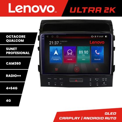 Navigatie Toyota Landcruiser 200 V8 2007-2015 cu navi si 360 Android radio gps internet 8 core QLED Qualcomm 4+64 360 Lenovo