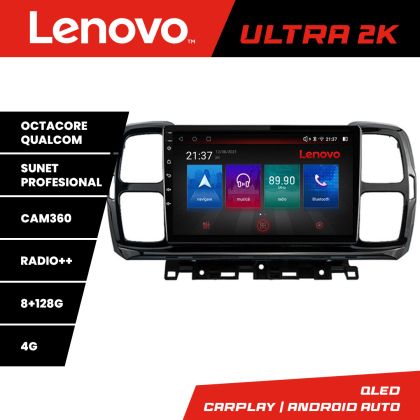 Navigatie Citroen C5 Aircross Octacore, 8 Gb RAM, 128 Gb Hdd, 4G, Qled 2K, DSP, Carplay AA, 360,Bluetooth