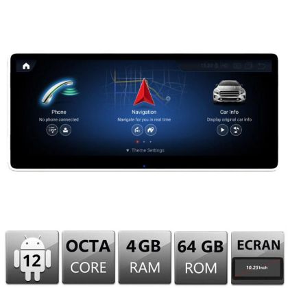 Navigatie dedicata Mercedes Clasa C W205 cu sistem NTG5.5 Android ecran 10.25" 4+64 4G BT GPS WIFI