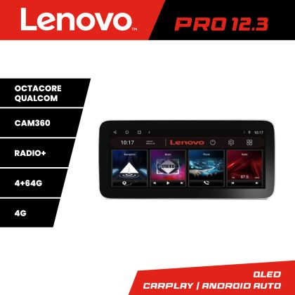 Navigatie Hyundai I40 Lenovo PRO 4+64 12.3 inch qled android 4G DSP gps internet  Kit-i40