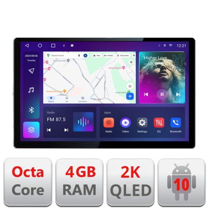 Navigatie Toyota Corolla Edotec 4+32 2K 13 inch qled android 4G DSP gps internet  Kit-063