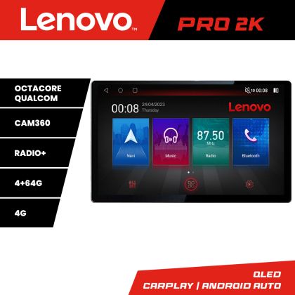 Navigatie Toyota Prius 2009-2014 Lenovo PRO 4+64 2K 13 inch qled android 4G DSP gps internet  Kit-TY39