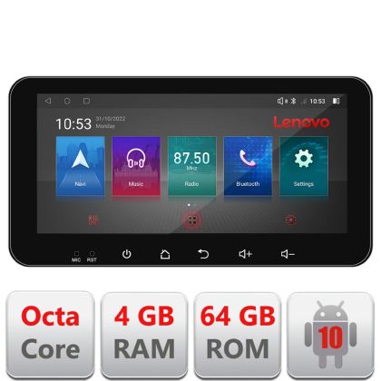 Navigatie dedicata Lenovo Ford Fiesta 2020-  Android radio gps internet Octa Core 4+64 LTE ecran de 10.33' wide Kit-fiesta-2020+EDT-E511-pro