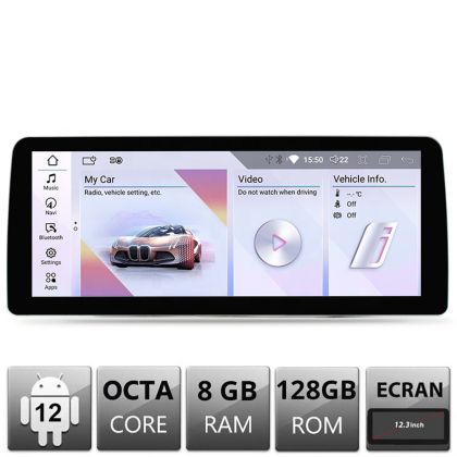 Navigatie dedicata Edotec BMW Seria I8 masini cu NBT Android ecran 12.3"8+128 4G BT