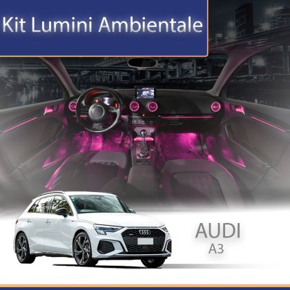 Lumini ambientale Audi A3 2021-2022  set complet control telefon sau sistem original