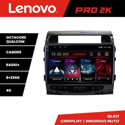 Navigáció Toyota Landcruiser J150 2010-2018 Lenovo 8 magos QLED 2K 8+256 360 Android Waze USB Internet Navigáció Youtube Rádió