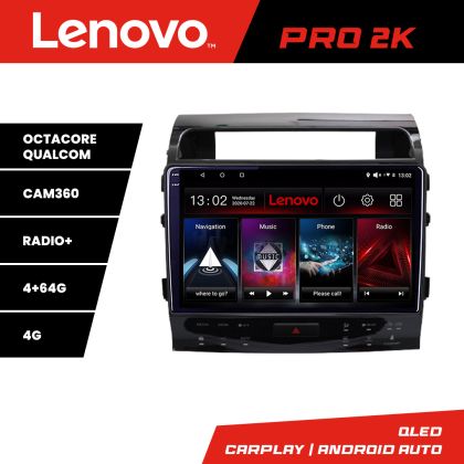 Navigáció Toyota Landcruiser J150 2010-2018 Lenovo 8 magos QLED 2K 4+64 360 Android Waze USB Internet Navigáció Youtube Rádió