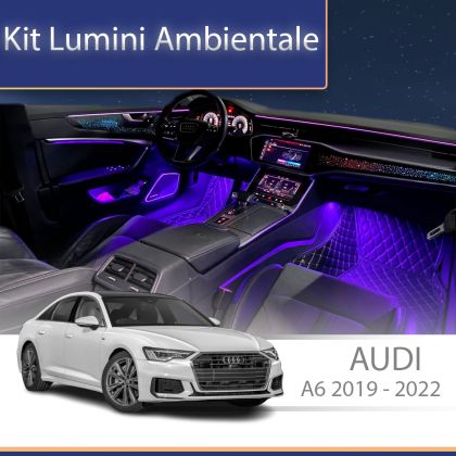 Lumini ambientale Audi A6 2019-2022 set complet cu trimuri control telefon sau sistem original