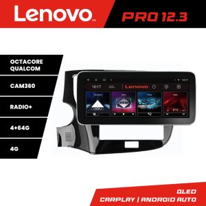 Navigatie Mitsubishi Outlander 2014- K-1230 Lenovo PRO 4+64 12.3 inch qled android 4G DSP gps internet 