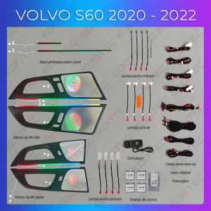 Lumini ambientale Volvo S60 2020-2022 set complet control telefon sau sistem original