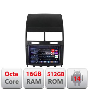 Navigatie VW Touareg 2004-2011 Edotec Kit-042 8 core QLED 2K 12+256GB 360 Android Waze USB Navigatie Internet Youtube Radio