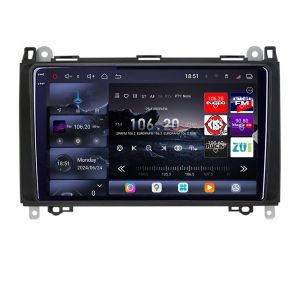 Navigatie Mercedes VW Edotec Kit-068 8 core QLED 2K 12+256GB 360 Android Waze USB Navigatie Internet Youtube Radio