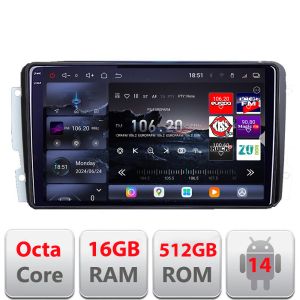 Navigatie Mercedes C 2001-2004 CLK G 2004-2006 Edotec Kit-171 8 core QLED 2K 12+256GB 360 Android Waze USB Navigatie Internet Youtube Radio