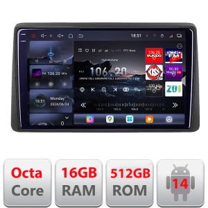 Navigáció Dacia Duster 2019 után Edotec Kit-199 8 magos QLED 2K 12+256GB 360 Android Waze USB Internet Navigáció Youtube Rádió v1