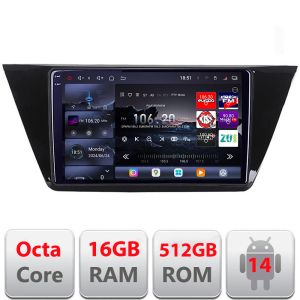 Navigatie Volkswagen Touran 2016- Edotec Kit-3144 8 core QLED 2K 12+256GB 360 Android Waze USB Navigatie Internet Youtube Radio
