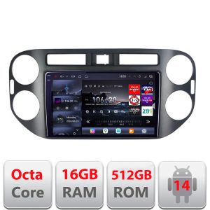 Navigatie VW Tiguan si Golf Plus 2012-2016 Android radio gps internet 8 core QLED 2K 12+256GB 360 Edotec