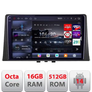 Navigáció Citroen Berlingo 2019-2021 Edotec Kit-berlingo18 8 magos QLED 2K 12+256GB 360 Android Waze USB Internet Navigáció Youtube Rádió v1