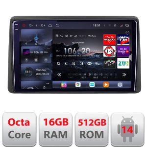 Navigáció Dacia Duster 2023 - Android rádió gps internet 8 magos QLED 2K 12+256GB 360 Edotec