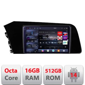 Navigáció Hyundai Elantra 2021- Edotec Kit-elantra2021 8 magos QLED 2K 12+256GB 360 Android Waze USB Internet Navigáció Youtube Rádió
