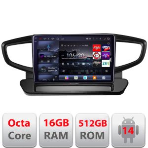 Navigáció Hyundai Ioniq 2016-2020 Android rádió gps internet 8 magos QLED 2K 12+256GB 360 Edotec