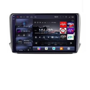 Navigáció Peugeot 208/2008 2012-2018 Edotec Kit-PSA 8 magos QLED 2K 12+256GB 360 Android Waze USB Internet Navigáció Youtube Rádió
