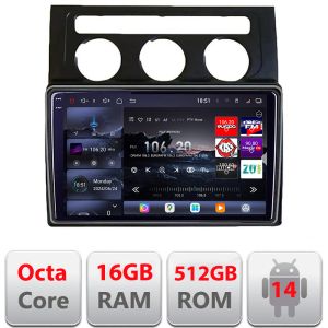 Navigatie VW Touran 2003-2009 clima automata Edotec Kit-touran2 8 core QLED 2K 12+256GB 360 Android Waze USB Navigatie Internet Youtube Radio