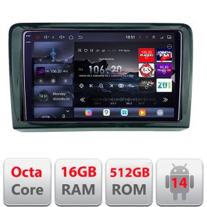 Navigatie VW PQB Edotec Kit-VW 8 core QLED 2K 12+256GB 360 Android Waze USB Navigatie Internet Youtube Radio