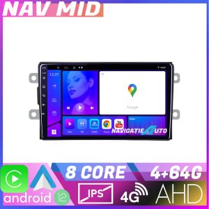 Dacia Navigáció 2012 után KIT Dacia EDOTEC-LITE Android Kijelző 720P Octa Core 4 64 Carplay