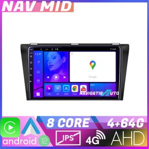 Navigáció Mazda 3 2004 2009 KIT 161 EDOTEC-LITE Android képernyő 720P Octa Core 4 64 Carplay