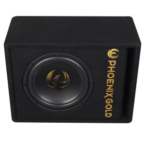 Subwoofer activ Phoenix Gold, difuzor 10", 200W RMS, 800W MAX, kit de cabluri incluse