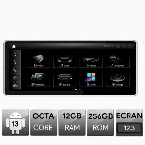 Navigatie Audi A6 C6 MMI2G 2005-2008,  Android, Octa Core, 12+256, 12.3", Qled 2K 2400x900, Qualcomm 680