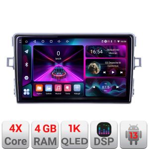 Navigáció Toyota Verso 2010-2016 A-133 4+64 InCell kijelző 1K Android Waze USB internet navigáció Youtube rádió