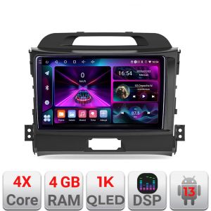 Navigáció Kia Sportage 2010- A-325 4+64 InCell kijelző 1K Android Waze USB internet navigáció Youtube rádió