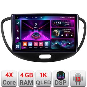 Navigáció Hyundai I10 2007-2013 Android rádió gps internet 4+64 InCell kijelző 1K KIT-i10-2007+EDT-E209-RK